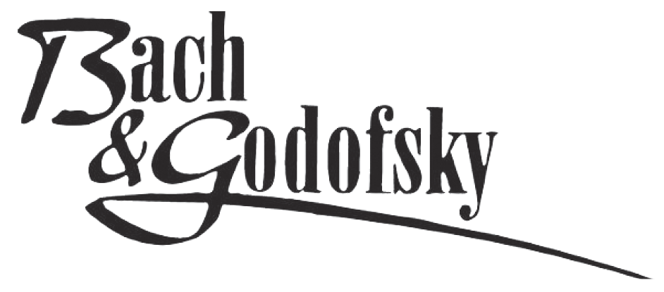 A black and white image of the word " godofsky ".
